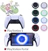 Thumb Grips para PS Portal Negro, Tapas de Joystick de Silicona para PlayStation Portal | 4 Piezas de Cubiertas Suaves de Joystick Anti-Rayaduras y Antideslizantes, Tapas de Palanca Analógica de Repuesto para Accesorios PS Portal Negro 8