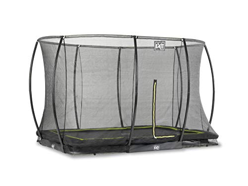 EXIT Toys Trampoline Enterré Silhouette - 214x305cm - Trampoline Rectangulaire Extérieur pour Enfants - avec Filet de Sécurité et Système de Protection des Pieds - Bonne Puissance de Saut - Noir – Image 5