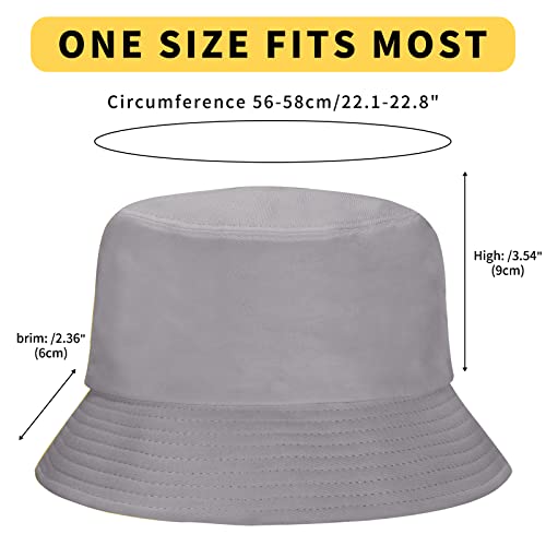 Image of Rosoz 1 & 2 Pack Bucket Hat for Women Men Summer Travel Beach Sun Hat Outdoor Cap Unisex Bucket Hats