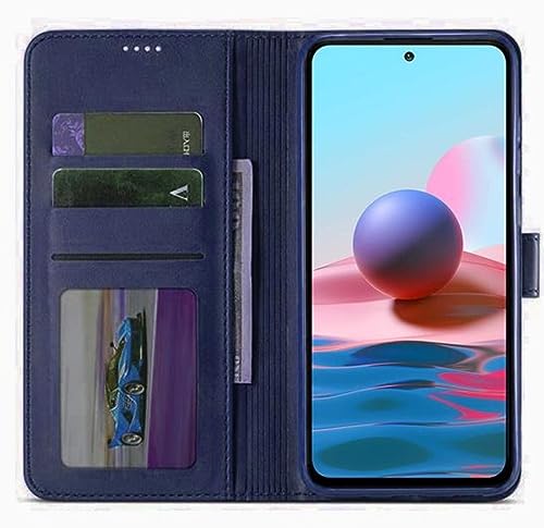 Image of SHINESTAR Nokia G42 5G Flip Back Cover | PU Leather Flip Cover Wallet Case with TPU Silicone Case Back Cover for Nokia G42 5G - Ultimate Blue