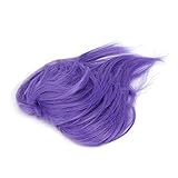 Naroote Unordentlicher Dutt-Haarteil, Modischer Synthetischer Pferdeschwanz-Haarteil für Frauen und Mädchen, Verleiht Hochsteckfrisur-Haarknoten für Halloween-Partys, Hochtemperaturfaser (Q17-Lila#)