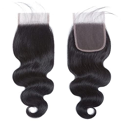 Closure Human Hair Brazilian Closure 4x4 HD Transparent Lace Closure Human Hair for Black Women Body Wave Remy Hair Lace Closure Virgin Hair 8 inch - Image 2