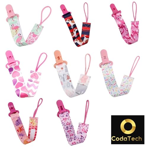 2 Un. Prendedor de Chupeta Para Menina Marca: CodaTech®