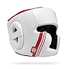 Sanabul-Core-Series-Boxing-MMA-Kickboxing-Head-Gear Sanabul Core Series Boxing Headgear for Men and Women | Full-Face Coverage, Impact-Dura Shock Tech | Elevate Your Protection for Multiple Combat Sports | Boxing Gear (White/Red, L/XL)
