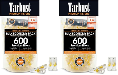 Filtre anti goudron pour cigarette 8mm Tarbust 600 lot de 2 boîtes