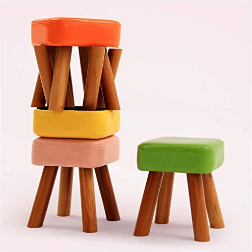 Tabouret de maquillage rembourré petit banc vert durable