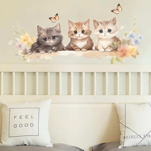 Cozy Kittens Wall Stickers, sacinora Cute Cartoon...