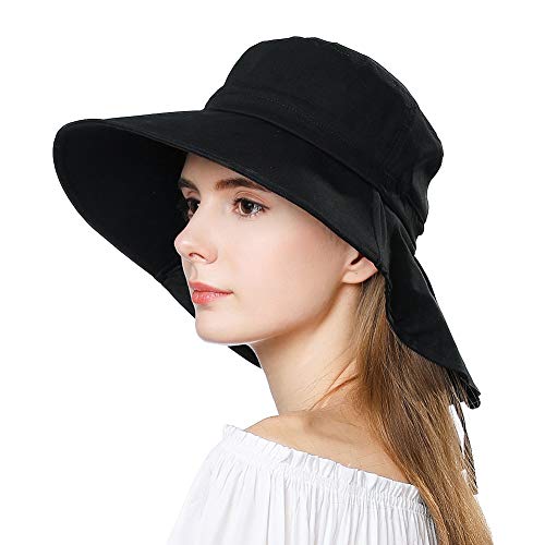 Wide Brim Safari Sun Hat for Women Summer SPF Gardening Cooling Neck Shade
