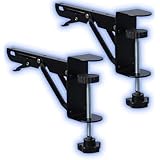 AiUToGo 高さ10cmの大きなクリップ口 デスクエクステンダー 折りたたみ パンチング不要 クランプ 金具 デスククランプ キーボードスタンド デスクトップpc 置き台 デスク 拡張 クランプ デスク 棚 キーボードトレイ (2個入り)