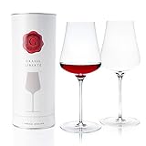 Grassl Liberté Wine Glass, Set of 2 Hand-Blown Crystal Universal Wine Glasses for all Red and White Wine Types