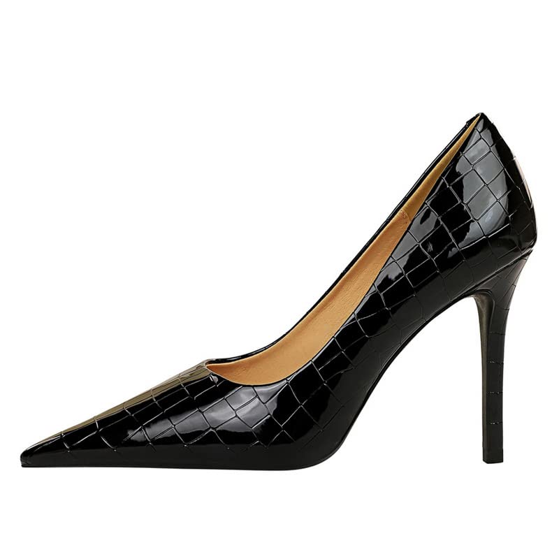 ChaiRong Zhou Womens High Heels 4 Inch Closed Pointed Toe Pumps Stiletto Heels for Wedding3