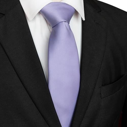 Image of JEMYGINS Solid Color Tie Mens Necktie for Business and Wedding