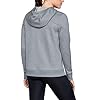 Under-Armour-Womens-Synthetic-Word-Mark-Fleece-Pullover Under Armour Women's Synthetic Word Mark Fleece Pullover, Steel (035)/Flushed Pink, Large