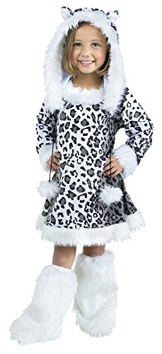 Fun World Costumes Baby Girl's Snow Leopard Toddler Costume, White/Black, X-Large(4-6)