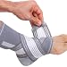 NEOtech Care (TM) Ankle Brace, Support, Band, Sleeve - Light, Elastic & Breathable Fabric - Muscle Relief - Adjustable Compression Strap - Gray Color - Size M - Package of 1 unit