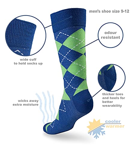 Merino Wool Socks Men - Dress & Hiking Crew Socks, Moisture Wicking, Men's Athletic & Cycling 9-12, Women's Wool Socks 13-152