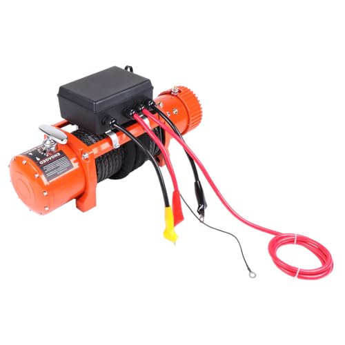 Cabrestante eléctrico 13000lbs 12V impermeable para camión miniatura 7
