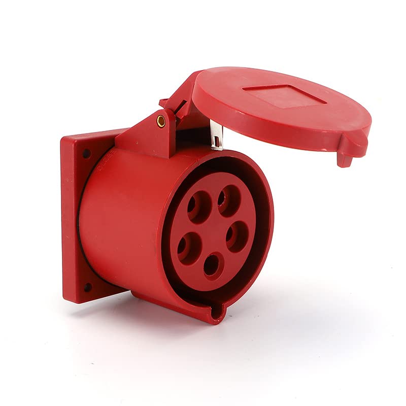IEC60309 Waterproof CEE Industrial Connector Socket 5Pin 16A 380V-415V 3P+E+N IP44 (Type-5）