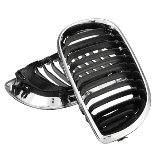 Chrome Front Bumper Kidney Grill For E46 4 Door Sedan 320i 325i 325Xi 330i 2002-2005 Front Hood Grille Grill(Chrome W Black)