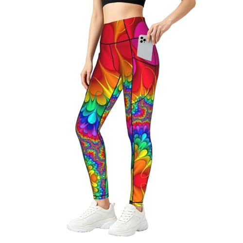 Leggings de arcoíris moldeadores que eliminan la fatiga en el gimnasio