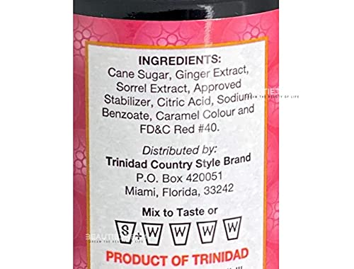 Sorrel (Hibiscus) Concentrate Syrup by TCS Pack of 2 Sealed with ODatzGood Keychain Bottle Opener (Pack of 2) - Thumbnail 3