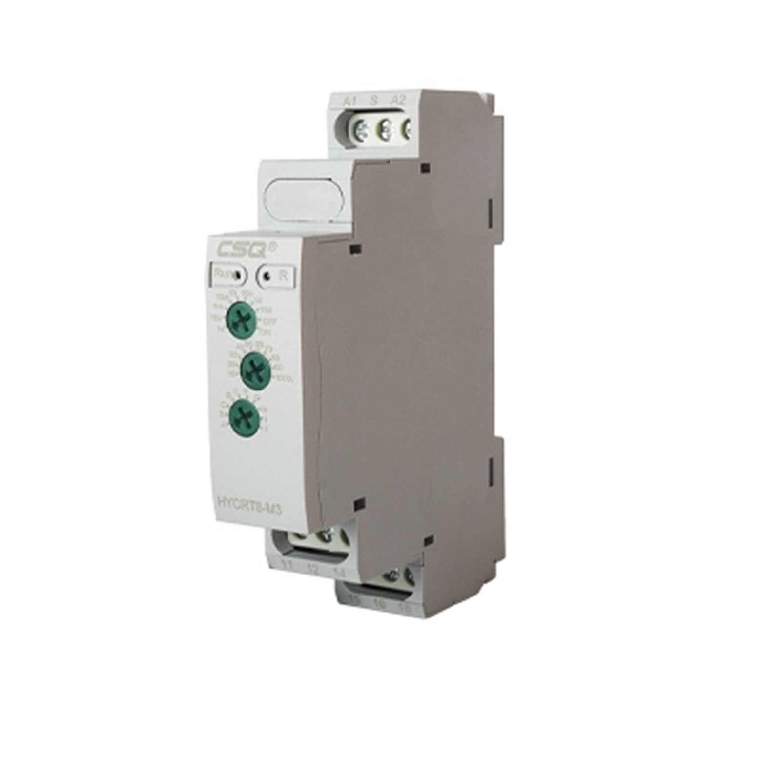 CSQ LED-Digitalanzeige-Zeitrelais HYCRT8-M 16A Multifunktions-Zeitrelais mit 10 Funktionsauswahlen AC DC 24V 220V 230V(Ac-dc24-240v,HYCRT8-M3)
