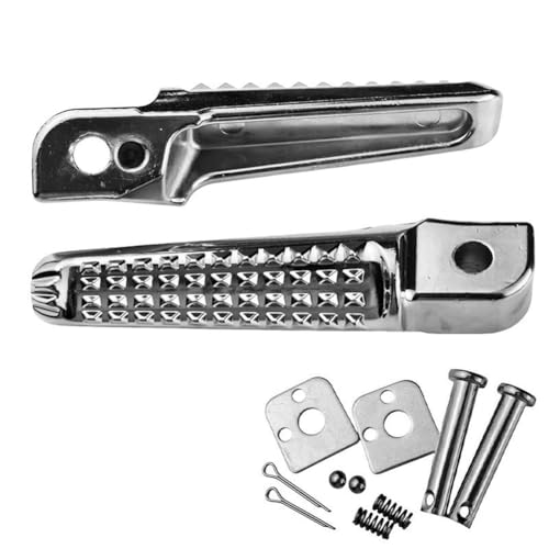 Repose-pieds moto noirs en alliage d'aluminium durable pour une conduite stable et sûre