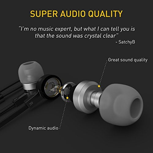 KitSound Mini In-Ear Headphones with In-Line Mic, Compatible with iPhone, iPad, Samsung and Android Devices - Black