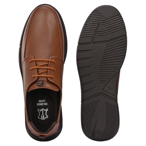 Image of Blue Leather by Centrino Genuine Leather Slip-On Men's Formal Shoe |Stylish with Soft Cushioned Insole |Trendy Non Lace-Up Design |Durable Leather with Anti-Skid Sole | Perfect for Formal Wear (4012)