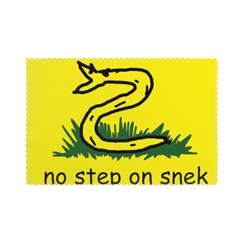 No Step On Snek Yellow Placemats Set of 6-12x18 Inch
