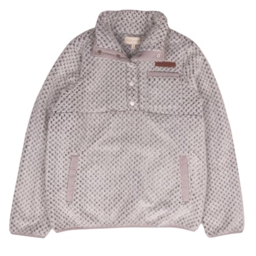 Simply Southern Simply Soft Pullover, Quarter Button Snap Closure, Quilted Fleece, Frost Gray