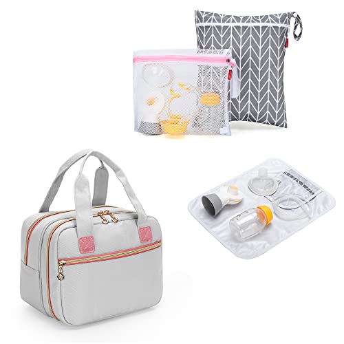 Bolsa para extractor de leche portátil con bolsa de accesorios miniatura 1