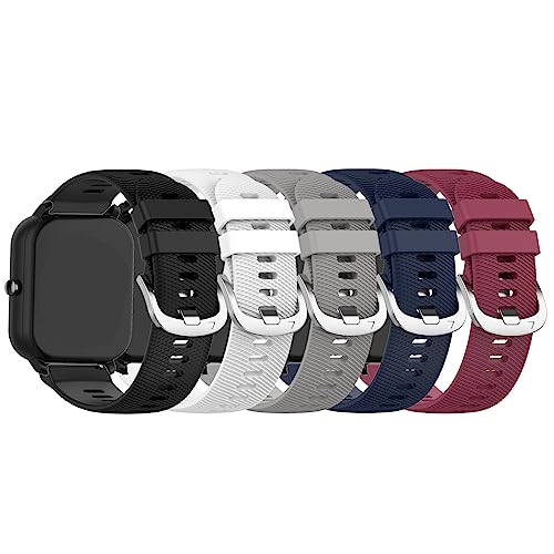 E ECSEM Bands Compatible for AviiHoug H23 Band Soft Silicone Waterproof Adjustable Sport Watch Strap Replacement Wristbands for AviiHoug H23 Smartwatch for Men Women