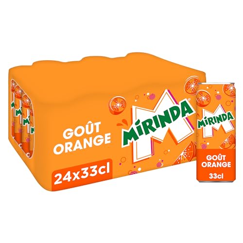 MIRINDA Soda Saveur Orange - Lot de 24x33cl