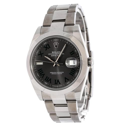 Pre-Loved Oyster Perpetual Datejust Wimbledon Automatic Watch Stainless Steel 413