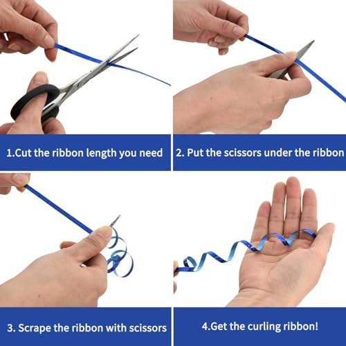 BEISHIDA 500 Yards Silver Ribbon Curling Crimped, Balloon String Shiny Metallic Roll for Gift Wrapping Ribbon for Birthday Party Festival Art Craft Decor Florist Flowers Decoration