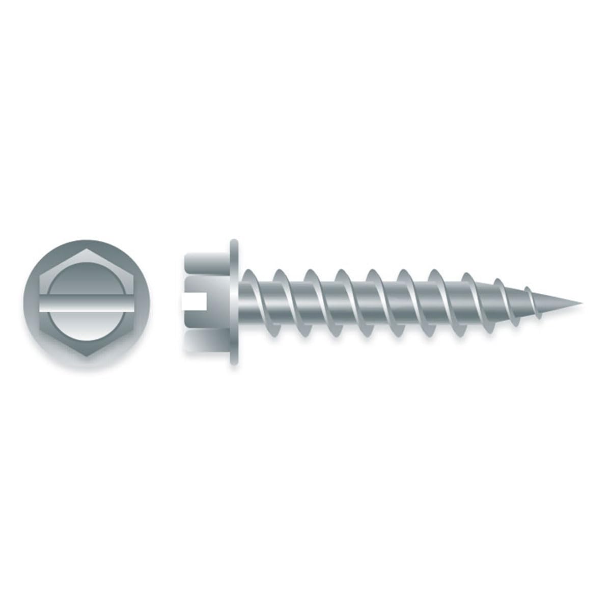 #10 x 2 HWH 5/16" Drive ZINC Plated Needle Point Screws 2,000ct | N10325