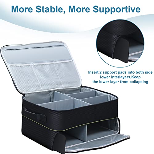 Golf Trunk Organizer Storage, Waterproof Portable And Foldable Car Golf Storage For Golf Accessories, Ventilated Compartment For 2 Pair Shoes, Gift For Golf Enthusiast #TOP1