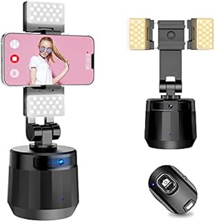 YENDILI Auto Face Tracking Tripod for iPhone Phone Tripod Stand Holder for Video Recording Selfie Stick Tripod with Remote Influencer Content Creator Vlogging Kit AI Phone Gimbal Stabilizer, Black