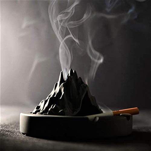 Tubeshine Volcanic Cigarette Ashtray, Outdoors Indoors Concrete Ash Tray, Desktop Smoking Ashtrays