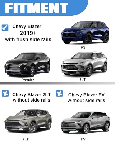 Image of FengYu 300lbs Roof Rack Cross Bars Compatible with Chevy Chevrolet Blazer 2019-2026 (Not for Blazer EV), All-Metal Aluminum Roof Rails Crossbars Rooftop Cargo Bars Black Luggage Racks