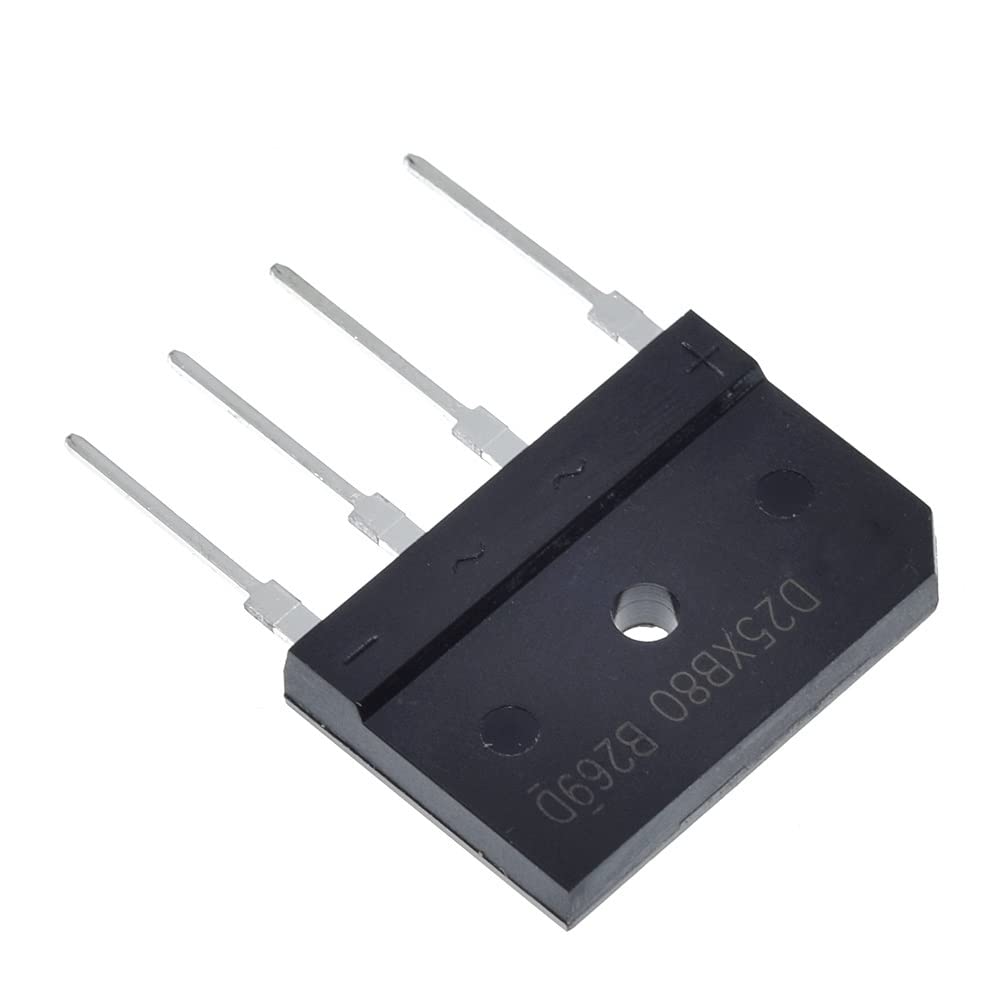 Diodo raddrizzatore a Ponte, diodi elettronici al silicio D25XB80 25A 800V, Dip a 4 Pin (Size : 100Pcs)