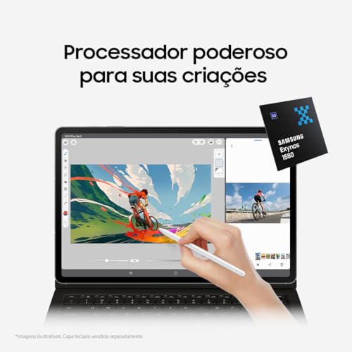 Tablet Samsung Galaxy Tab S10 FE, Cinza, 128GB, 8GB RAM, Tela Imersiva de 10.9" 90Hz, Camera Traseira de 13MP, Câmera Frontal