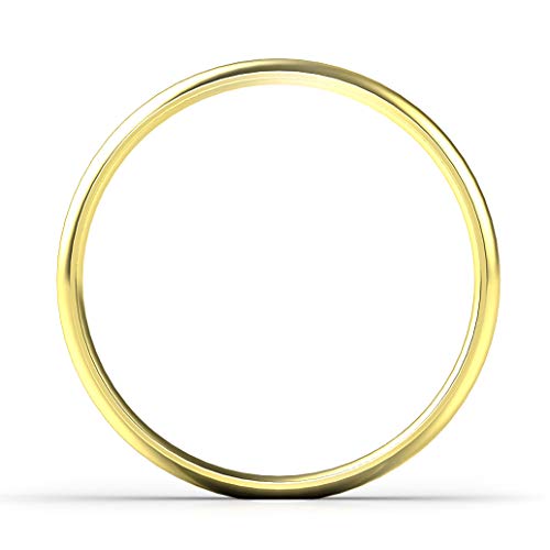 10K White/Yellow/Rose Gold 3MM Plain Dome Wedding Band Ring2