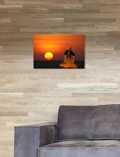 Impression toile épaulard en fuite pour habiller un grand mur vide