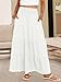 ANRABESS Womens Maxi Skirts, Elastic High Waist A-Line Tiered, Long Flowy Boho Skirts, Summer Casual Beach & Vacation Wear White S