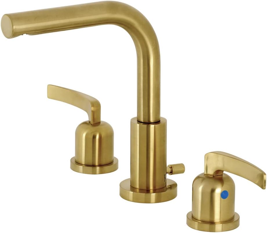 Kingston Brass Fauceture FSC8953EFL 8 in. Widespread Bathroom Faucet, Brushed Brass