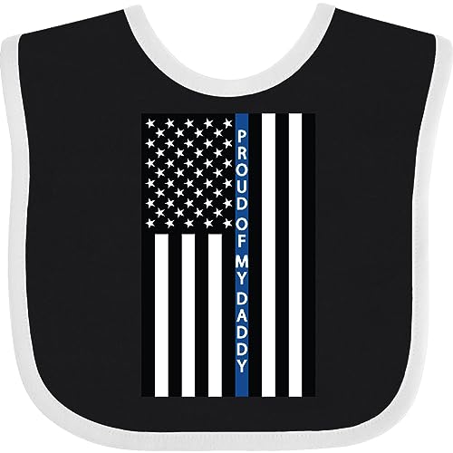 inktastic Police Officer Daddy Law Enforcement Baby Bib Black and White 2e7a2