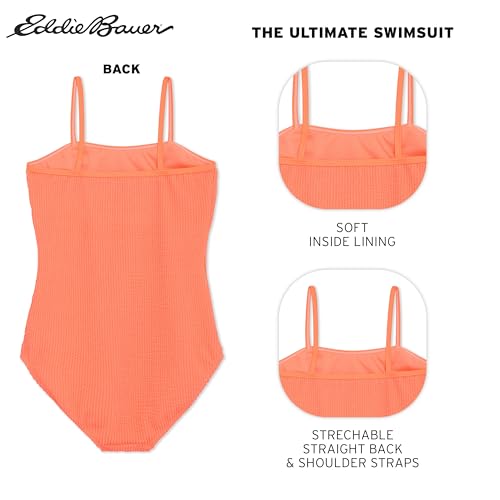 Image of Eddie Bauer Girls' UPF 50+ Scoop-Neck Stretchable One-Piece Swimsuit