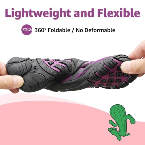 Image of SAGUARO Water Shoes for Women - Barefoot Quick-Dry Aqua Sock, Lightweight, Breathable for Swimming, Beach and Outdoor Activities Size 5.5-10.5